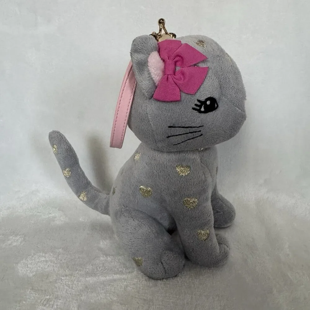 Gymboree Plush Cat Coin Purse Coquette Kawaii Kitty Novelty Handbag Pink